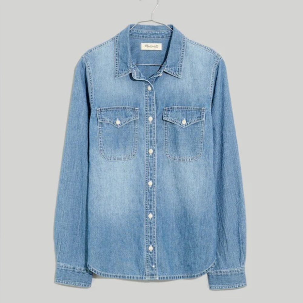 Madewell Denim Button-Up Shirt - XXS - Picture 1 of 5